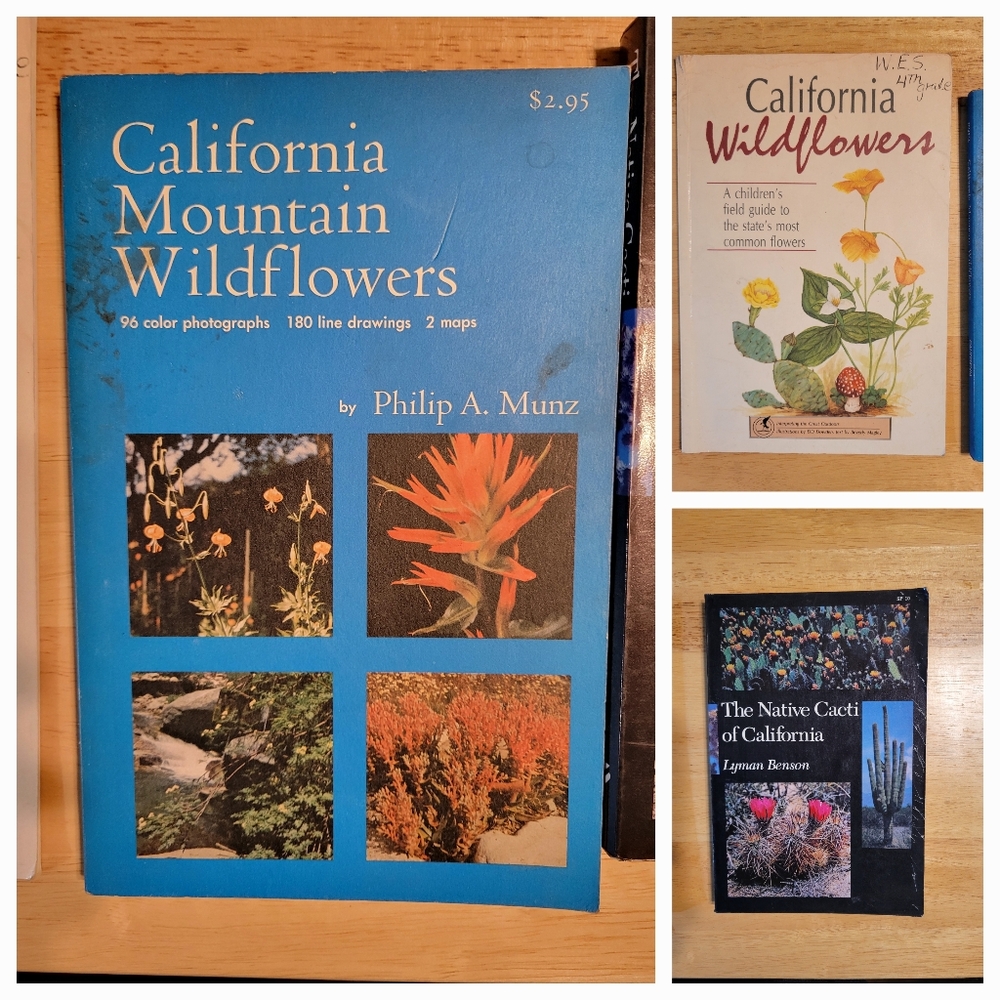 Book Lot Of 3 California Wildflower Paperback Books - Used Good Condition